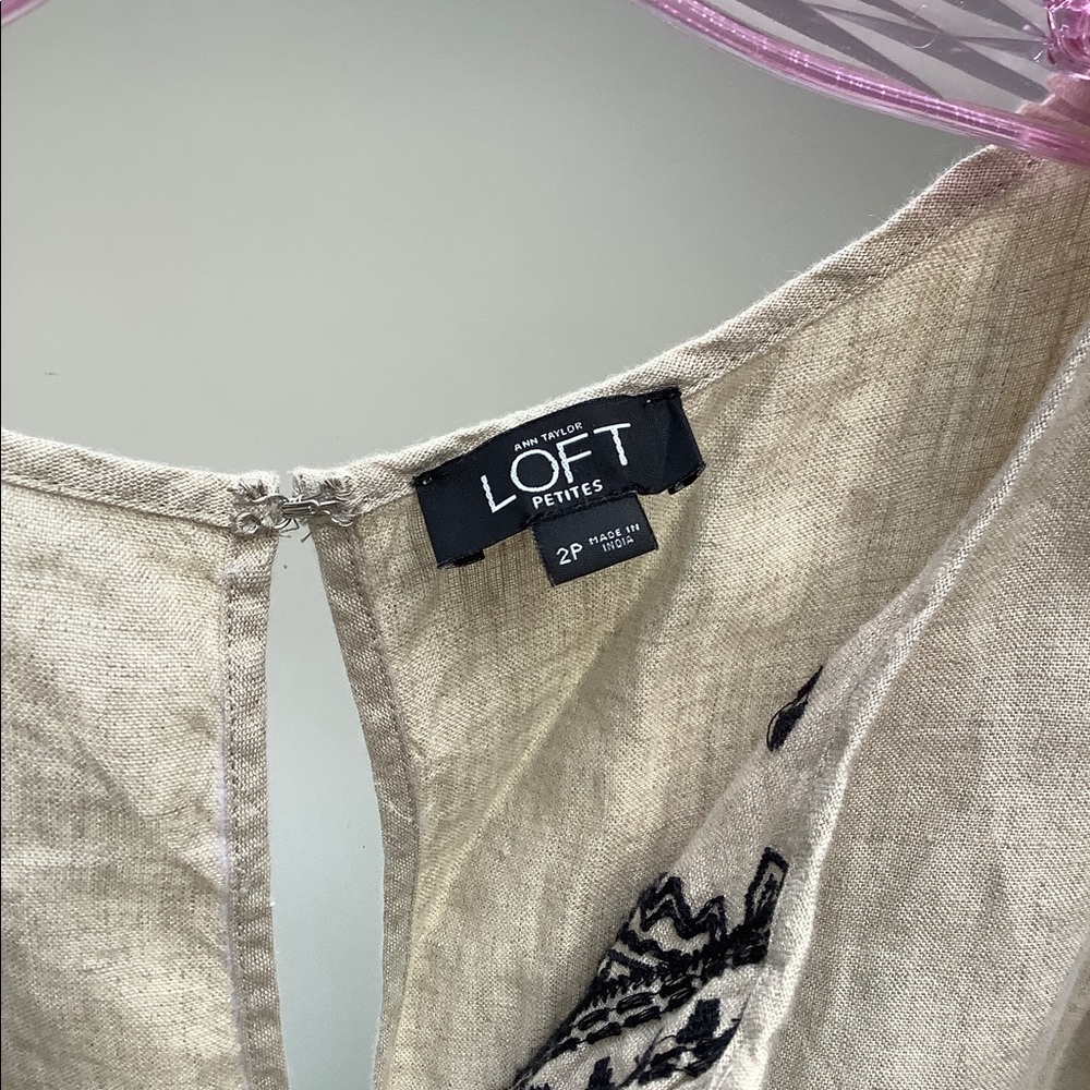 Embroidered Linen Romper - Picture 4 of 7